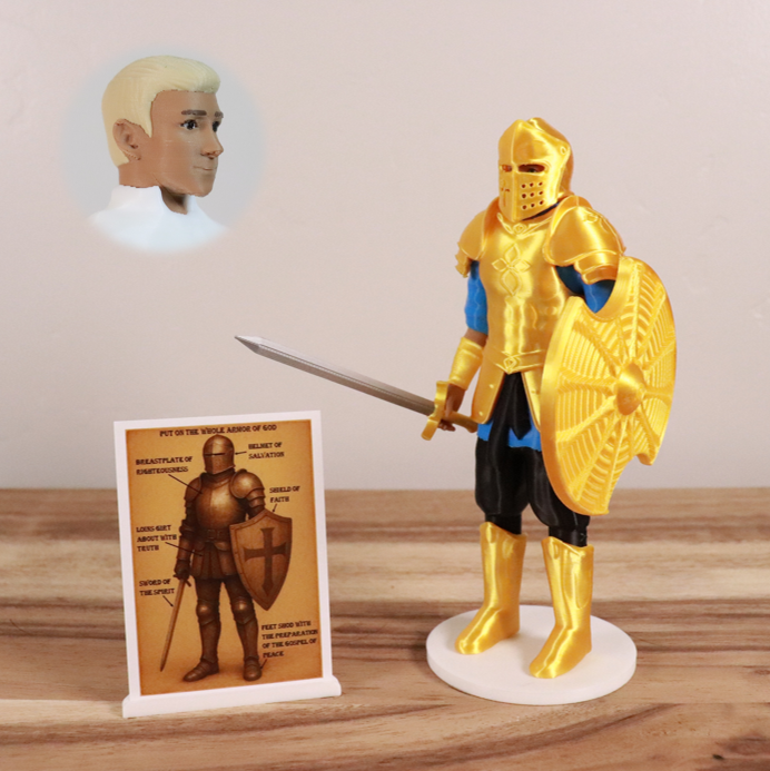 Armor of God Warrior - MAN (Cyan Tunic)