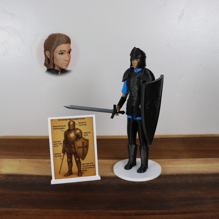 Armor of God Warrior - WOMAN (Cyan Tunic)