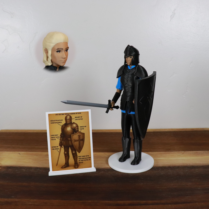 Armor of God Warrior - WOMAN (Cyan Tunic)