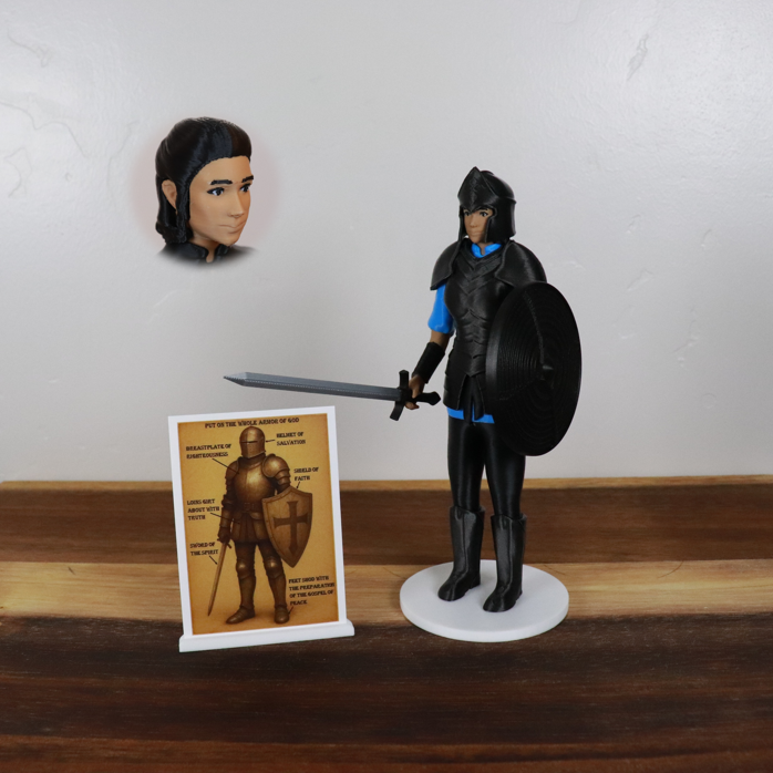 Armor of God Warrior - WOMAN (Cyan Tunic)