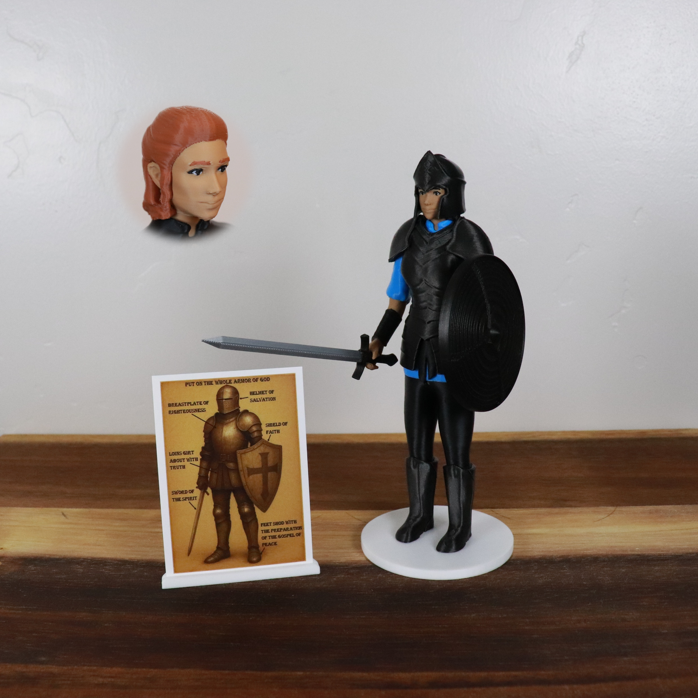 Armor of God Warrior - WOMAN (Cyan Tunic)