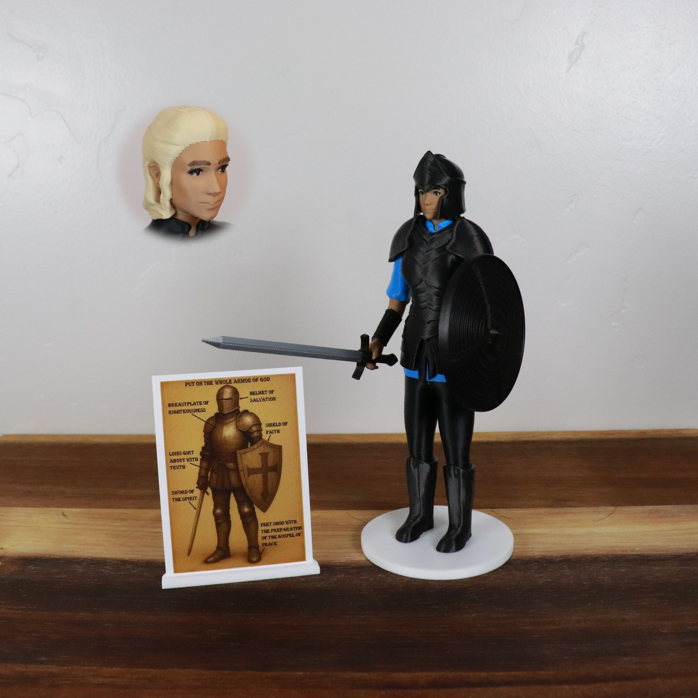 Armor of God Warrior - WOMAN (Cyan Tunic)