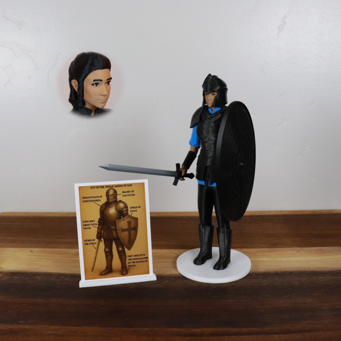 Armor of God Warrior - WOMAN (Cyan Tunic)