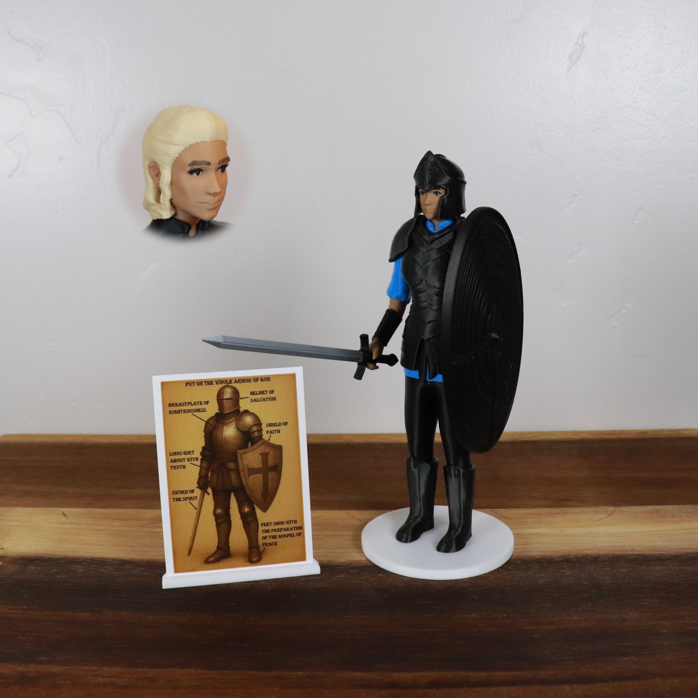 Armor of God Warrior - WOMAN (Cyan Tunic)