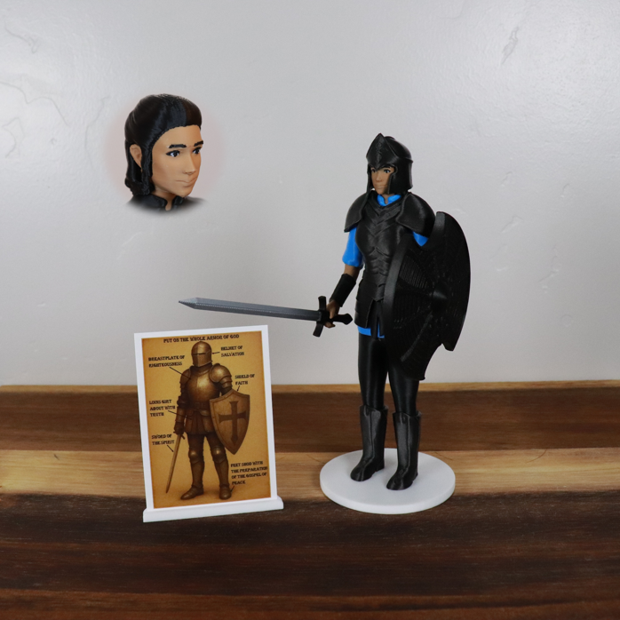 Armor of God Warrior - WOMAN (Cyan Tunic)