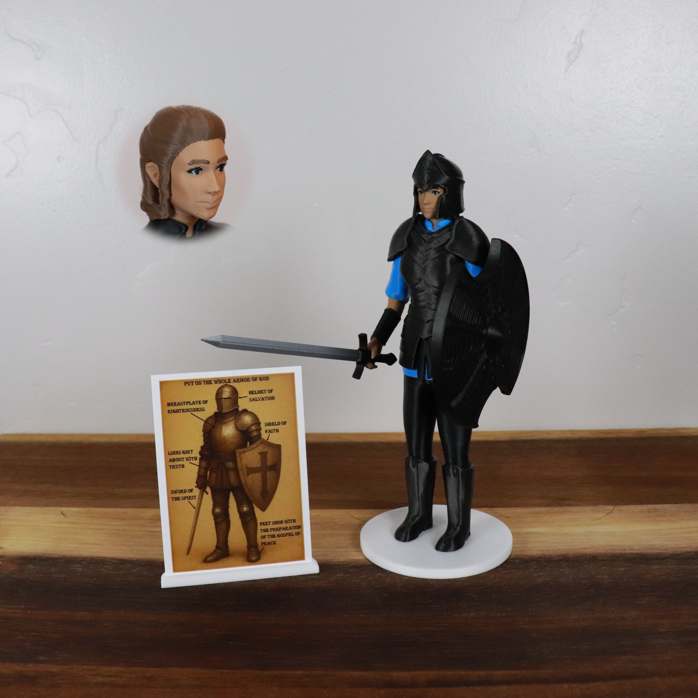 Armor of God Warrior - WOMAN (Cyan Tunic)