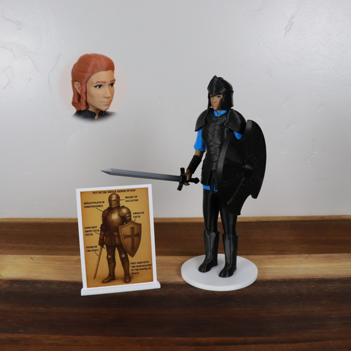 Armor of God Warrior - WOMAN (Cyan Tunic)