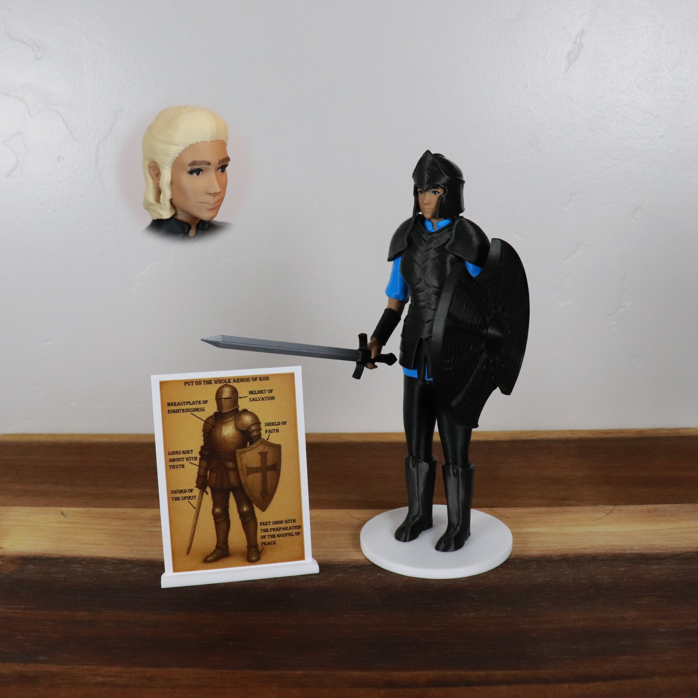 Armor of God Warrior - WOMAN (Cyan Tunic)