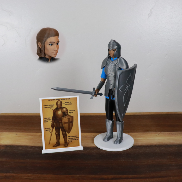 Armor of God Warrior - WOMAN (Cyan Tunic)