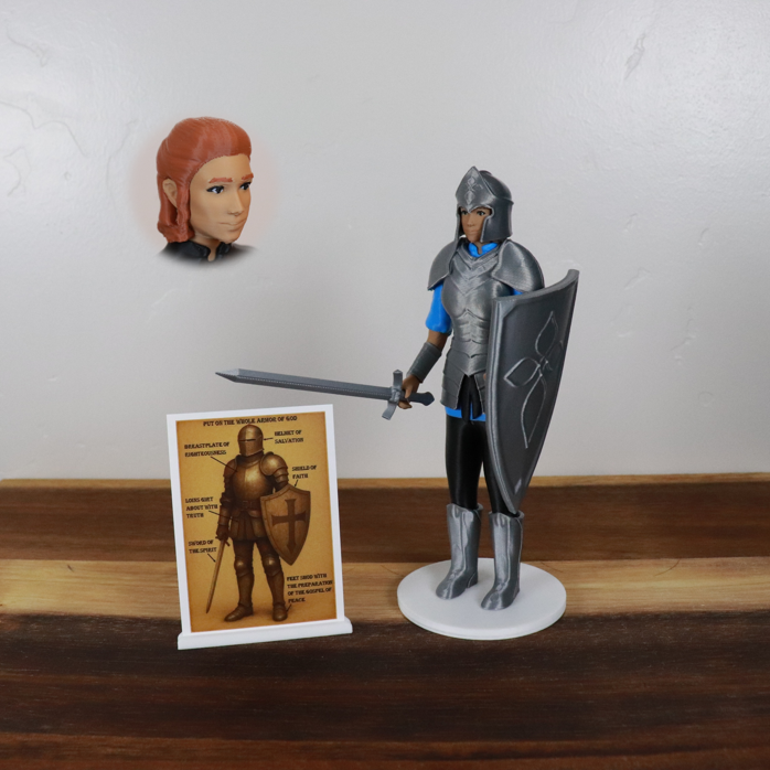 Armor of God Warrior - WOMAN (Cyan Tunic)