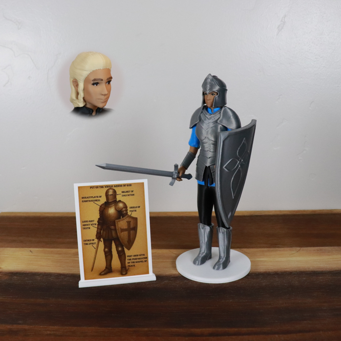 Armor of God Warrior - WOMAN (Cyan Tunic)