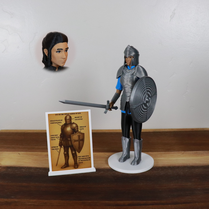 Armor of God Warrior - WOMAN (Cyan Tunic)