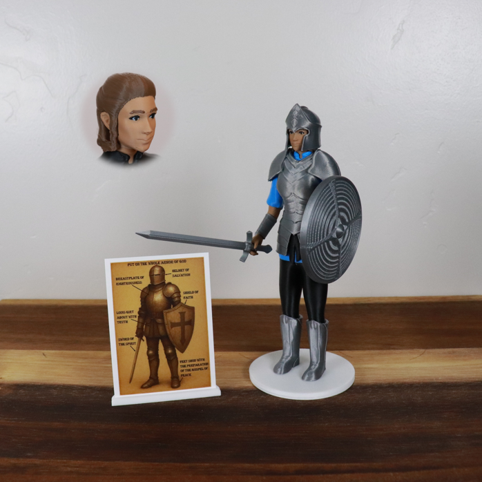 Armor of God Warrior - WOMAN (Cyan Tunic)