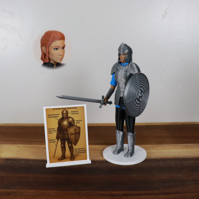 Armor of God Warrior - WOMAN (Cyan Tunic)