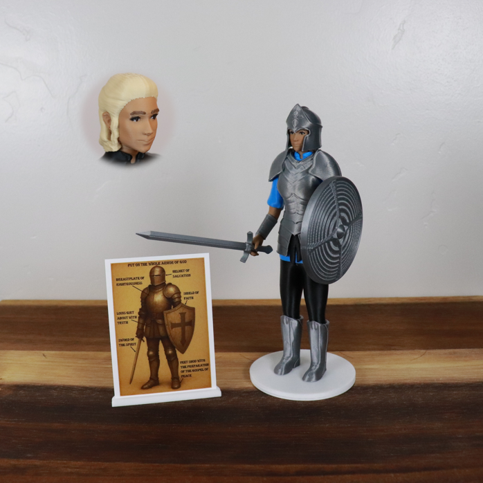 Armor of God Warrior - WOMAN (Cyan Tunic)