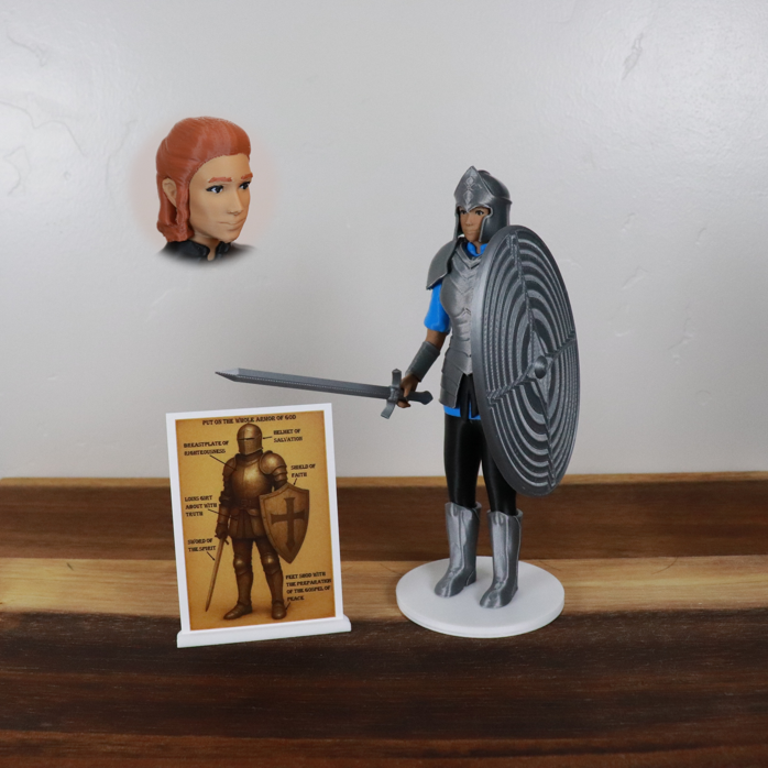 Armor of God Warrior - WOMAN (Cyan Tunic)