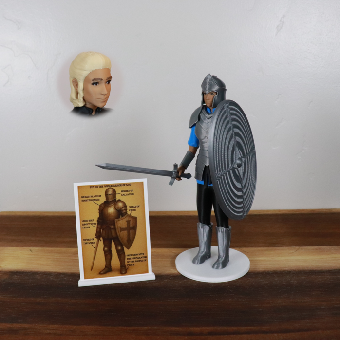 Armor of God Warrior - WOMAN (Cyan Tunic)