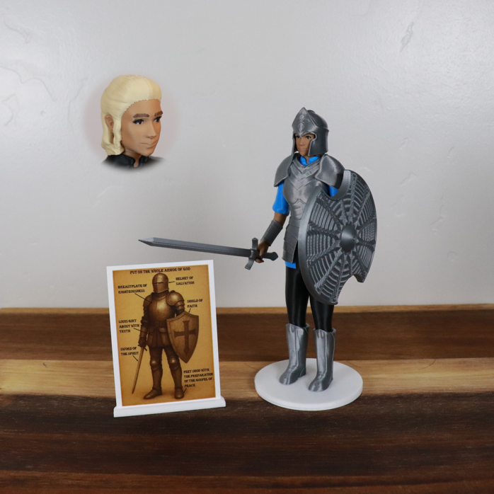 Armor of God Warrior - WOMAN (Cyan Tunic)