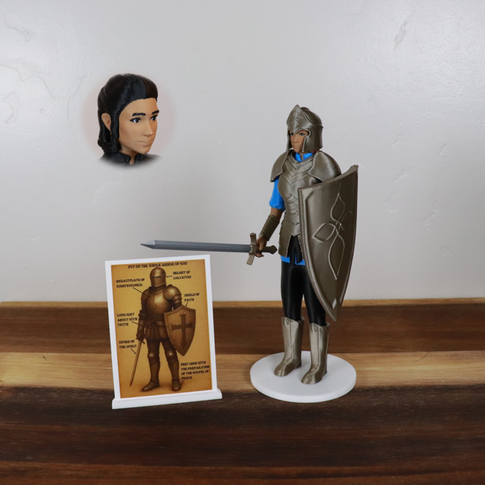 Armor of God Warrior - WOMAN (Cyan Tunic)