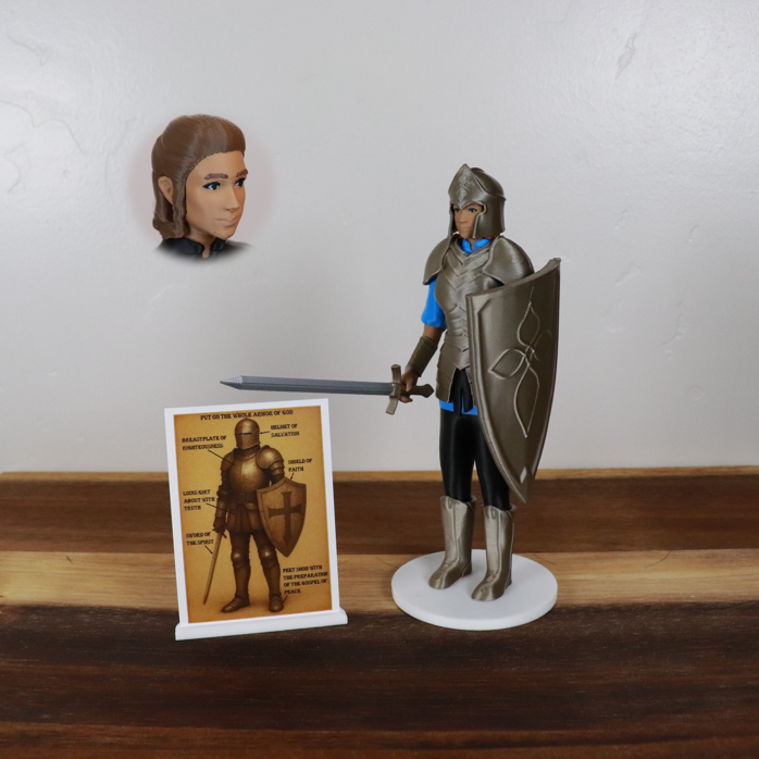 Armor of God Warrior - WOMAN (Cyan Tunic)