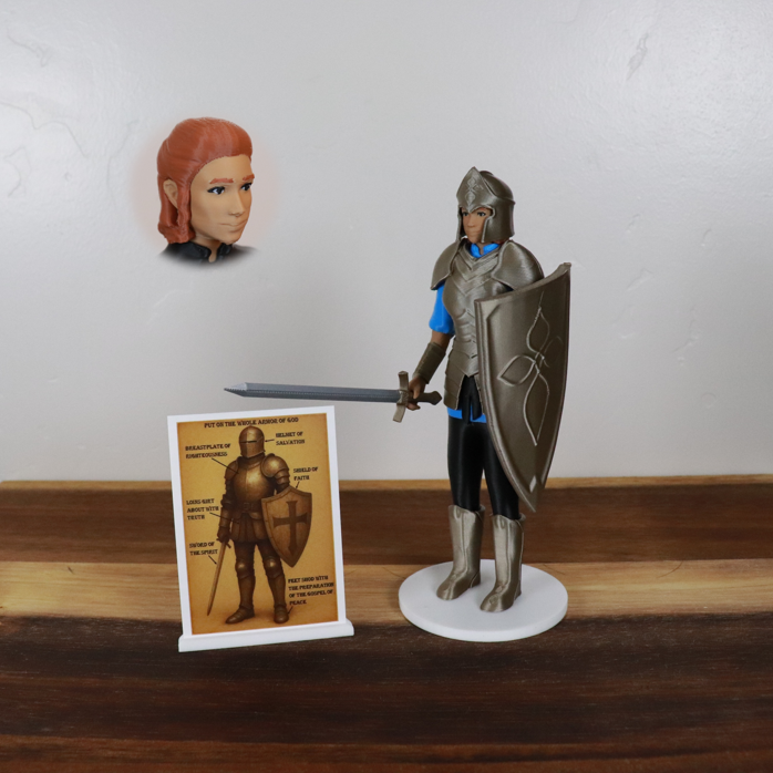 Armor of God Warrior - WOMAN (Cyan Tunic)