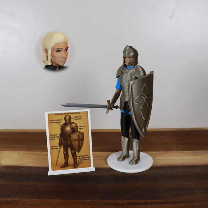 Armor of God Warrior - WOMAN (Cyan Tunic)