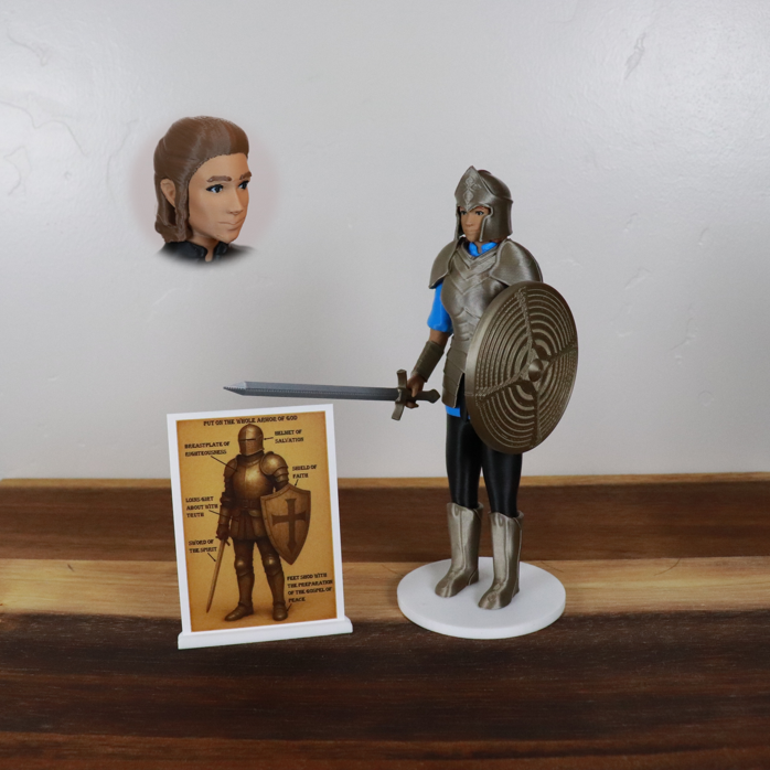 Armor of God Warrior - WOMAN (Cyan Tunic)