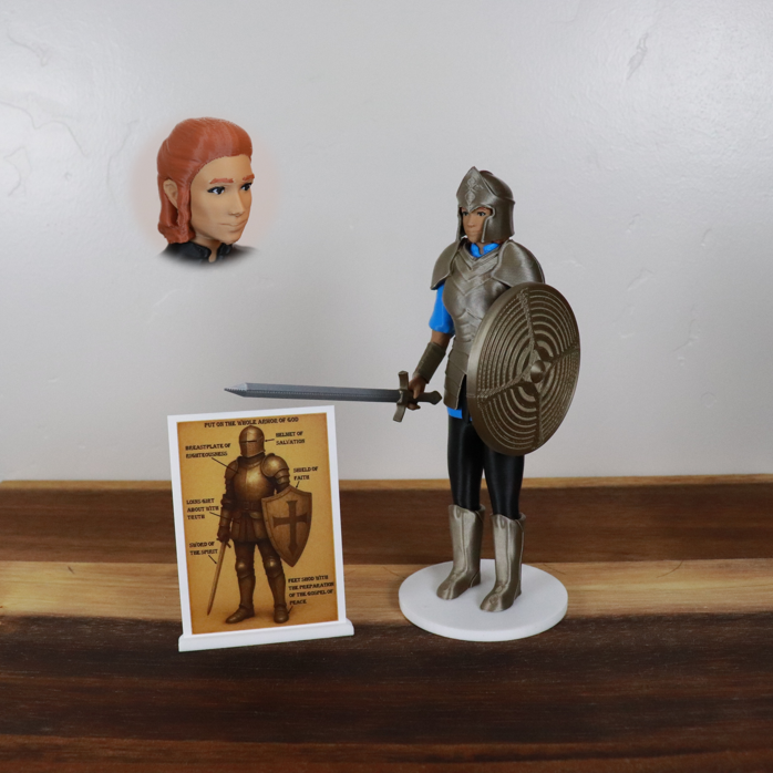 Armor of God Warrior - WOMAN (Cyan Tunic)