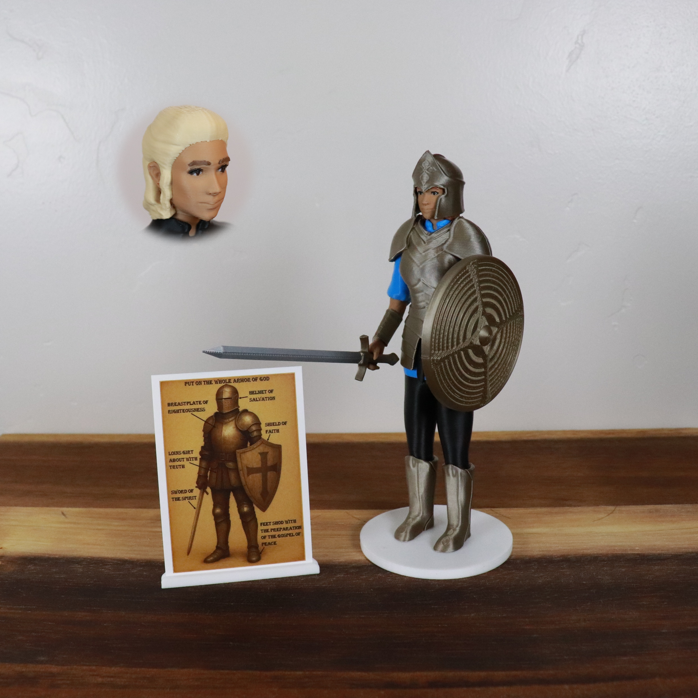 Armor of God Warrior - WOMAN (Cyan Tunic)