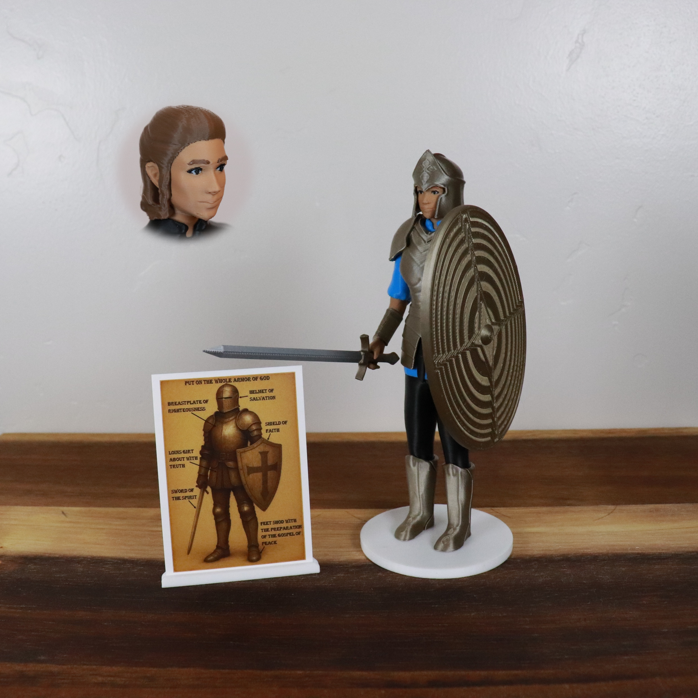 Armor of God Warrior - WOMAN (Cyan Tunic)