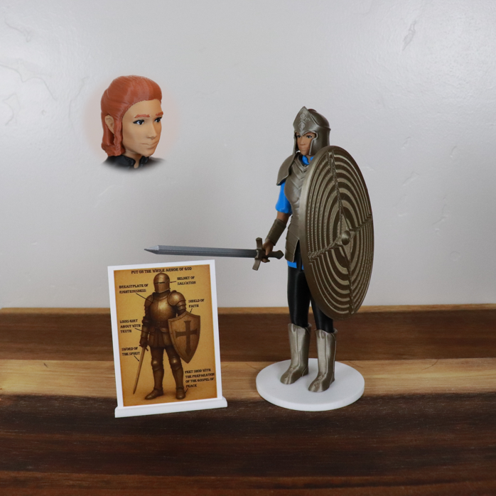 Armor of God Warrior - WOMAN (Cyan Tunic)