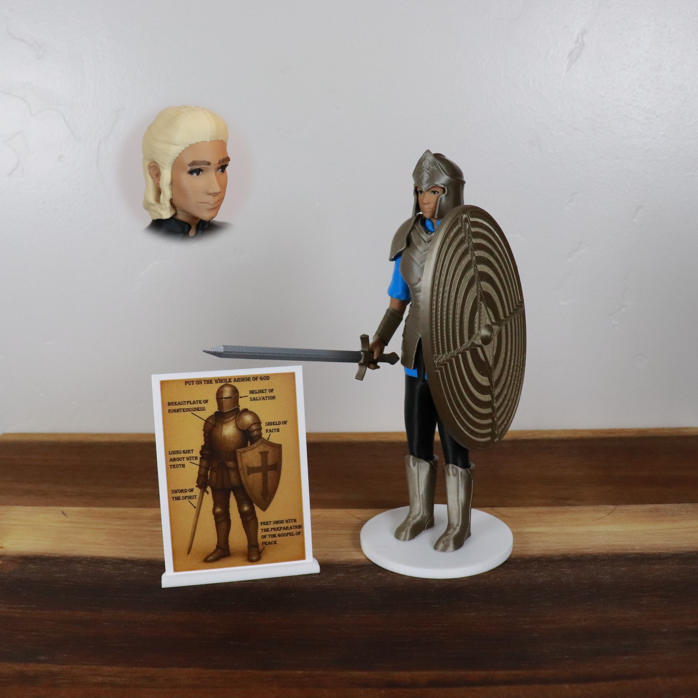 Armor of God Warrior - WOMAN (Cyan Tunic)