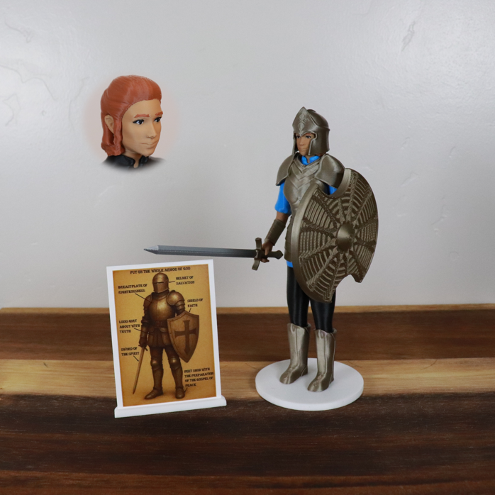 Armor of God Warrior - WOMAN (Cyan Tunic)