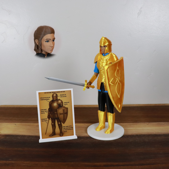 Armor of God Warrior - WOMAN (Cyan Tunic)