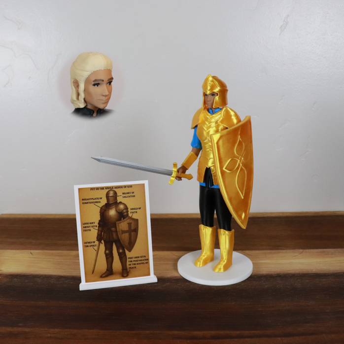 Armor of God Warrior - WOMAN (Cyan Tunic)