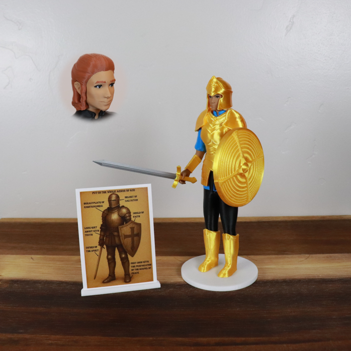 Armor of God Warrior - WOMAN (Cyan Tunic)