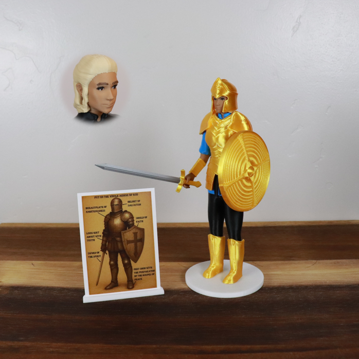 Armor of God Warrior - WOMAN (Cyan Tunic)