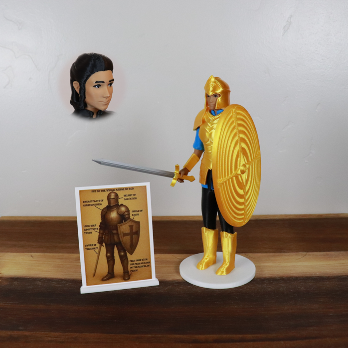 Armor of God Warrior - WOMAN (Cyan Tunic)