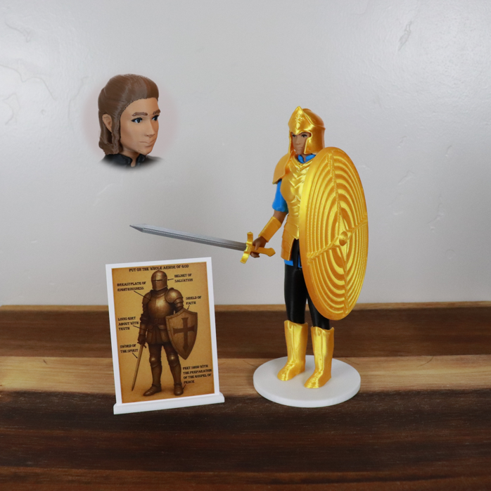 Armor of God Warrior - WOMAN (Cyan Tunic)