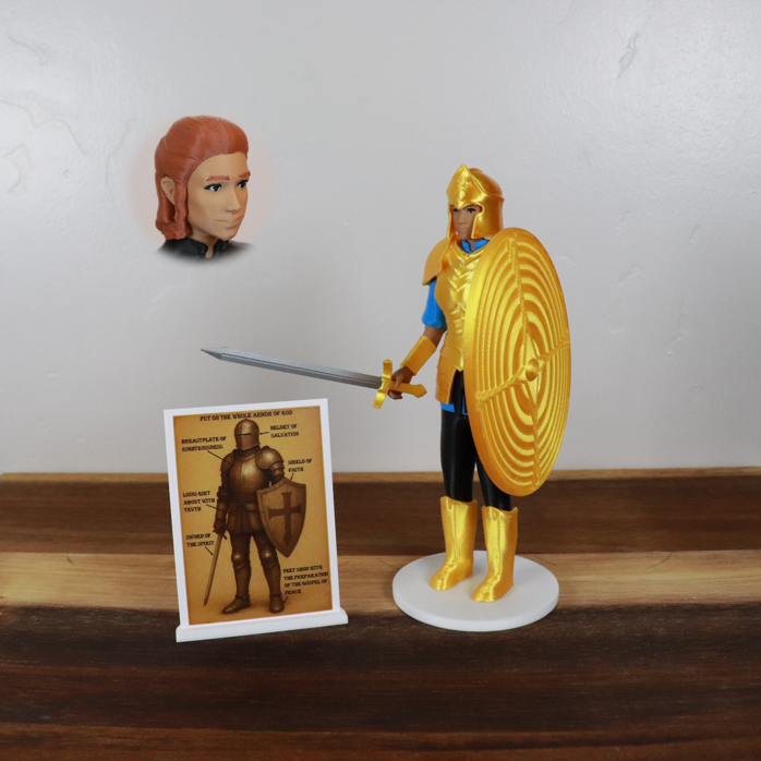 Armor of God Warrior - WOMAN (Cyan Tunic)