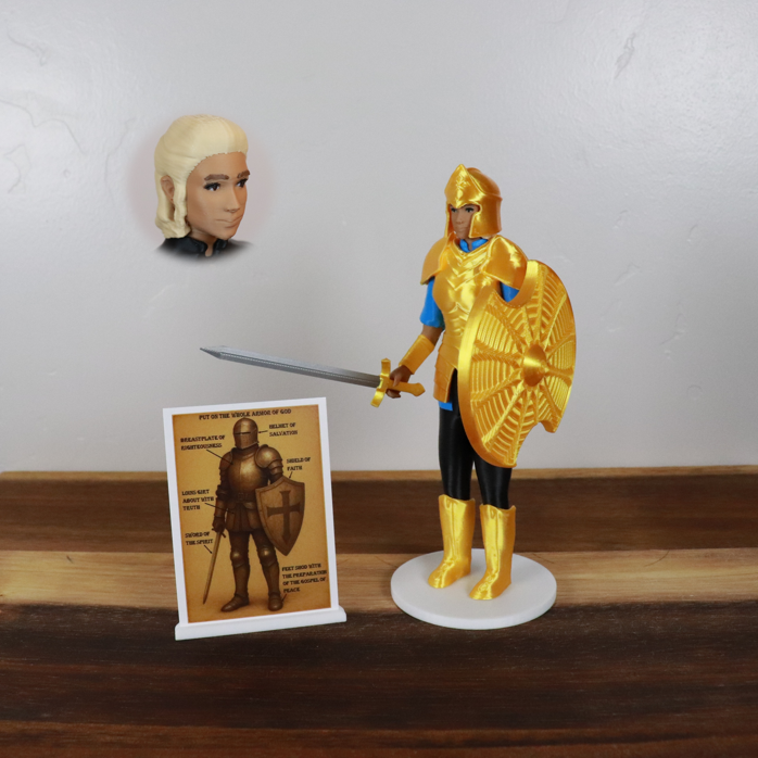 Armor of God Warrior - WOMAN (Cyan Tunic)