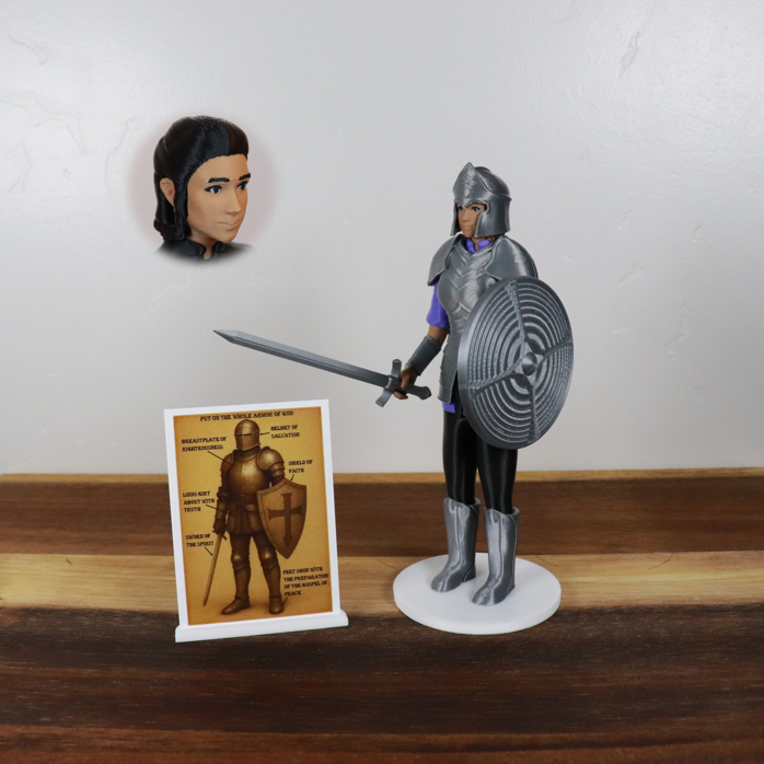 Armor of God Warrior - WOMAN (Purple Tunic)