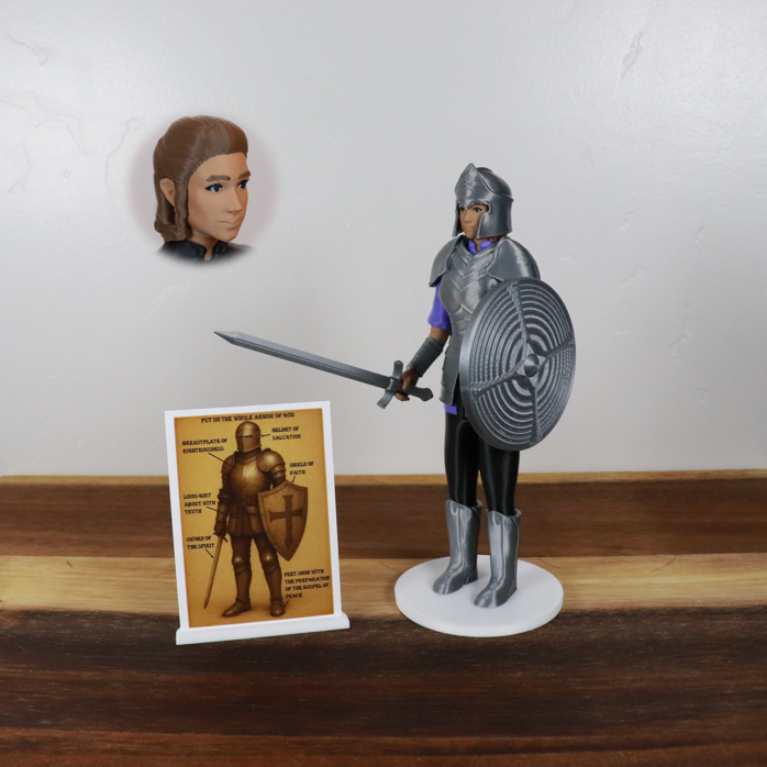 Armor of God Warrior - WOMAN (Purple Tunic)