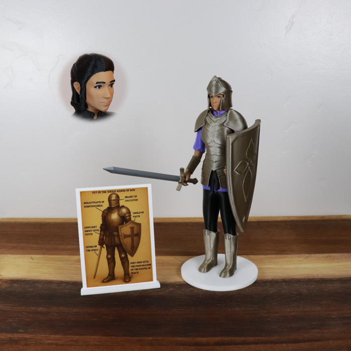 Armor of God Warrior - WOMAN (Purple Tunic)