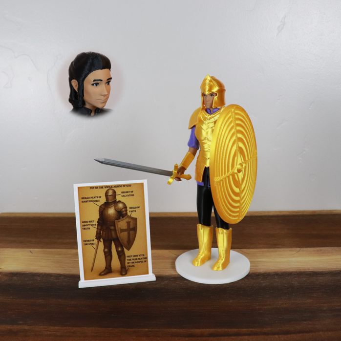 Armor of God Warrior - WOMAN (Purple Tunic)