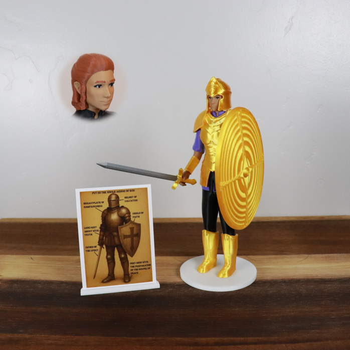 Armor of God Warrior - WOMAN (Purple Tunic)