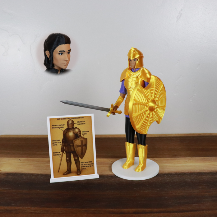 Armor of God Warrior - WOMAN (Purple Tunic)