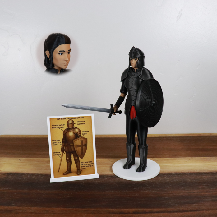 Armor of God Warrior - WOMAN (Black Tunic)