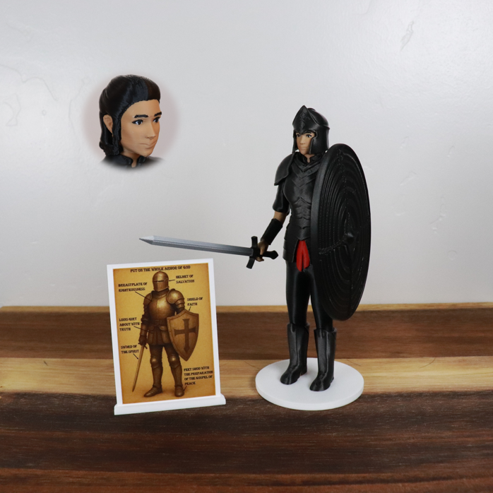 Armor of God Warrior - WOMAN (Black Tunic)