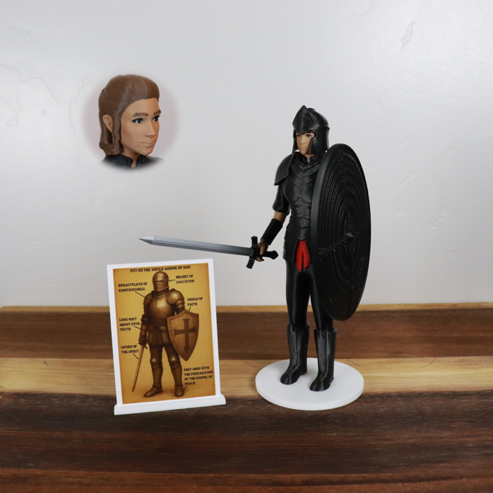 Armor of God Warrior - WOMAN (Black Tunic)